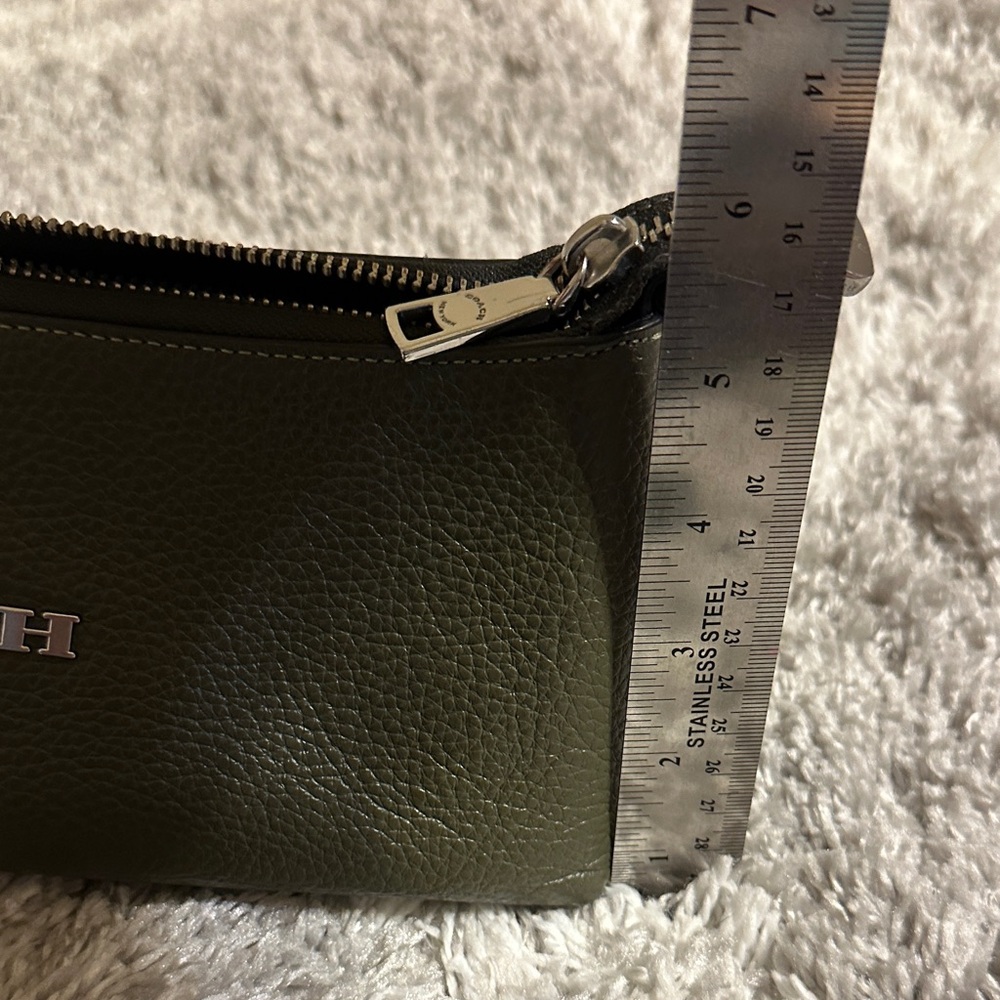 Coach Dark Green Leather Chain Shoulder Bag - Picture 11 of 11